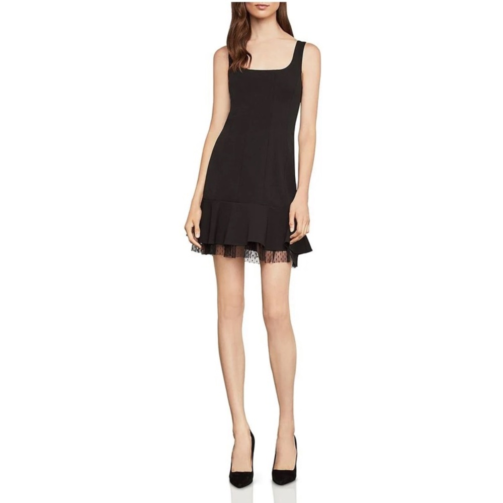 BCBGmaxazria Lace Trim mini cocktail dress